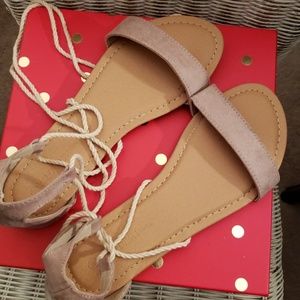 Lace up sandals